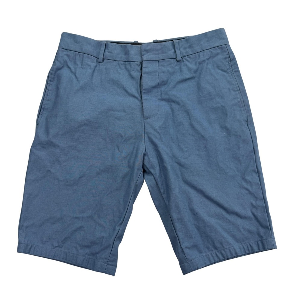 Marni Shorts Mens 34 Blue Chino Cotton Button Fly Pockets 10 Inseam Italy